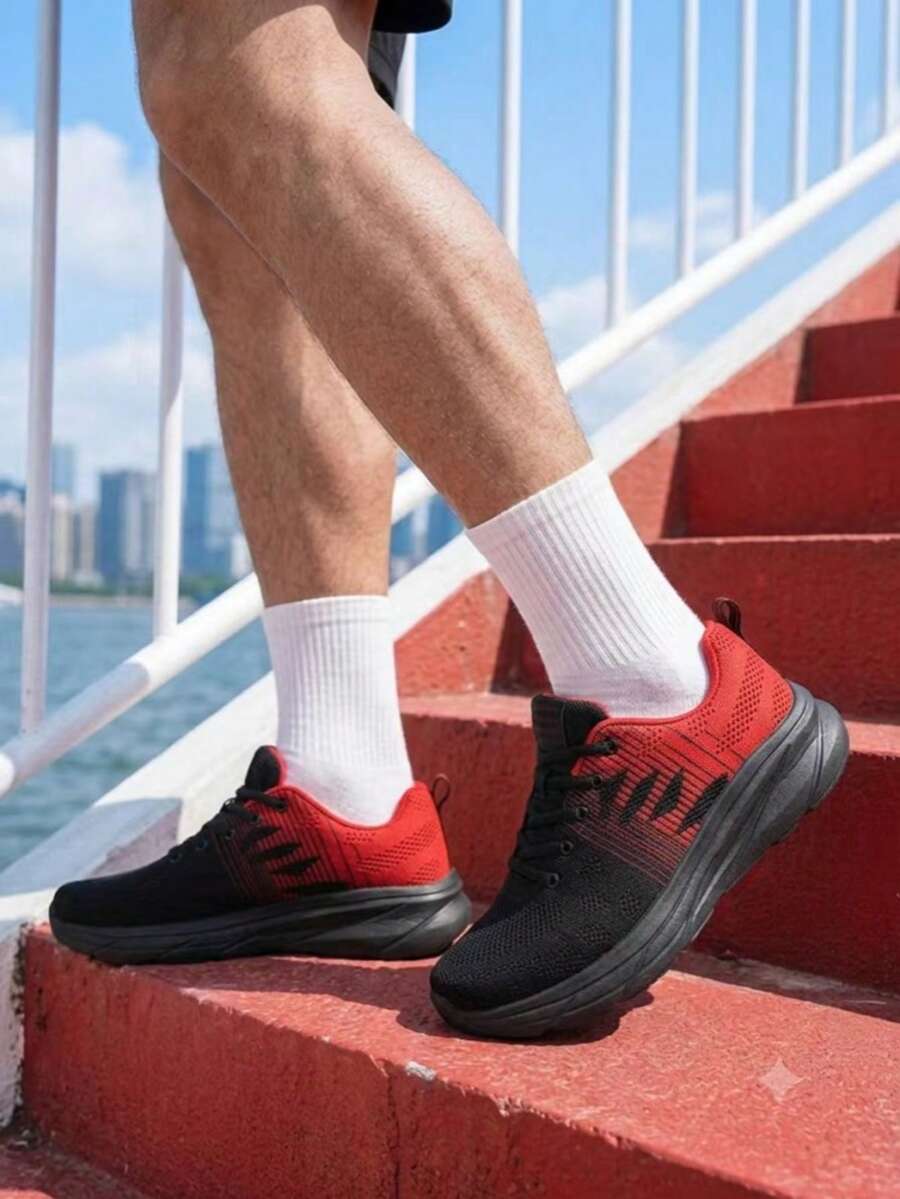 Men's Wide Toe Comfortable Mesh Breathable Thick Sole Lightweight Sports Casual Shoes