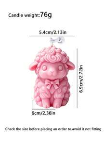 1pc Cute Cartoon Lamb Scented Candle, 3D Stereo Sheep Handmade Candle, Indoor Home Daily Decor, Party Table Centerpiece, Festival Gift Candle For Christmas, Halloween, Birthday Celebration - A - View 9