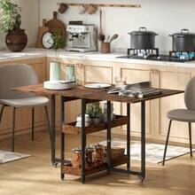 Folding Tables & Chairs - Brown + Wood - View 3