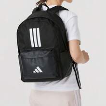 Adidas Classic Solid Color Fabric Backpack, Regular Fit, Unisex Couple Style, Black JD9563 - Black - View 9
