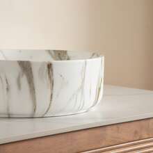 Round Washbasin White 36cm - Ceramic - White - View 5