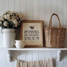 1pc Frameless Vintage Bee German Quote Wall Art Dorm Gift - Multi-color - View 3