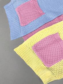 Áo cardigan len dệt kim nữ màu cầu vồng dopamine cho mùa thu/đông, dáng rộng thoải mái - Nhiều màu - Xem 8