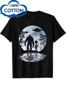 Men T-Shirts - 黑色 - 查看 1