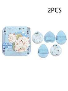 Bộ 5 miếng mút trang điểm mini màu xanh da trời nhạt - Hộp đựng hình chú cừu hoạt hình dễ thương, bộ mút trang điểm mini cầm tay đáng yêu, mềm mại và thân thiện với da, nhẹ nhàng cho lớp trang điểm phấn phủ - Thích hợp cho kem nền dạng lỏng và dạng kem, phấn má hồng, tạo lớp nền mịn màng, che khuyết điểm và làm nổi bật. Mút bông mềm mại như nhung. - Nhiều màu - Xem 11