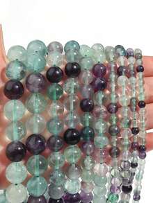 6/8/10mm Alxa Agate Natural Colorful Round Beads, For Jewelry Making DIY Necklace Bracelet Accessories - Multicolor - View 8