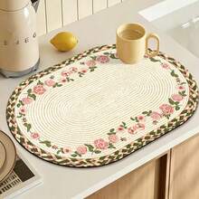 Kitchen Dish Drying Mat, Home Dining Table Mat, Absorbent Mat, Countertop Dish Mat, Bowl & Plate Drying Mat, Coffee Mat, 3.6mm Thickness - Colorful Woven - View 8