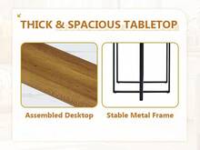 Scandinavian Dining Table And Chair Set White Brown - 7 Piece Set - White and Brown - View 7