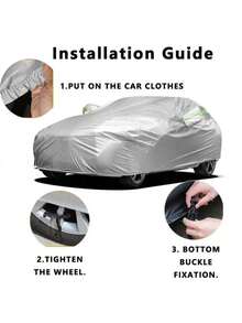 All-Season Car Cover, Sun Protection, UV Resistant, Waterproof, Dustproof, Heat Resistant, PEVA Material, Multiple Sizes Available - Multicolor - View 3