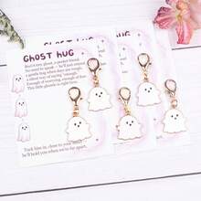 5pcs/8pcs/20pcs Halloween Ghost Keychain Set, Ghost Hug Encouragement Theme Pocket Hug Token, Pocket Hug Gift Pack. Perfect Halloween Gift, Suitable For Halloween Theme Party Decoration Gift, Birthday Gift, Christmas Small Gift, Commemorative Gift, Family Gift And More. - Multicolor - View 8
