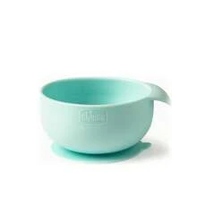 Chicco Take Eat Easy Silicone Bowl 6m+ Teal - Teal Blue - View 1
