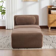 Camel 1 Seat Sofa - Chenille Fabric - Camel 1 Seat - View 2