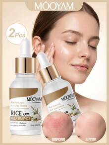 MOOYAM 2pcs Essence Bubur Beras Mentah MÔOYAM, Diperkaya dengan Asam Hialuronat Beras & Urea, Essence Perawatan Kulit yang Menutrisi dan Melembapkan untuk Kehalusan & Kilau Bercahaya, Meningkatkan Kelembapan Kulit Tahan Lama, Serum Wajah Harian untuk Menghaluskan Tekstur Kulit, Perawatan Kulit Harian - Beras - View 12