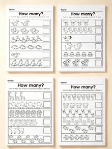 32-Page Digital Cognition Practice Book, School Teaching Tracing Book, Pen Control Training Tracing Book, Number Writing Calligraphy Notebook, School Stationery, Learning Supplies, Student Reward Coloring Book, Learning Math Numbers 0 To 112, Suitable For Preschool To Primary Transition Daily Handwriting Practice, Back To School Essential - Multicolor - View 9
