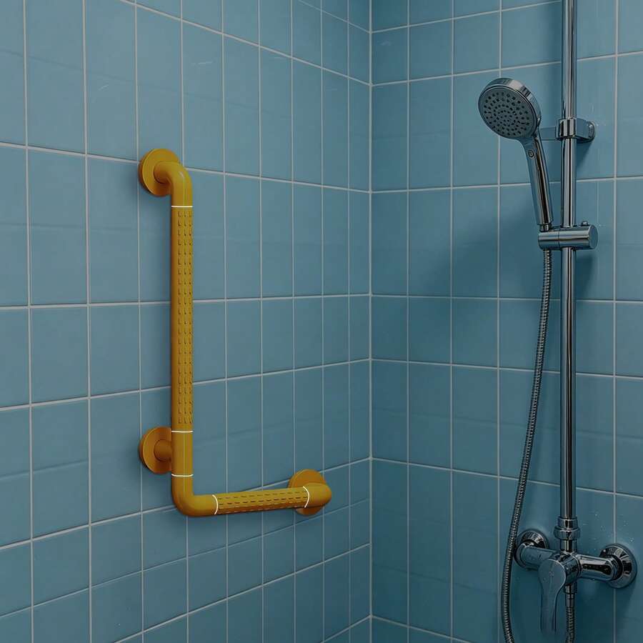 YUNRUX Bathroom Grab Bar, L-Shaped Handrail, Stainless Steel Safety Rail For Seniors - A - View 1