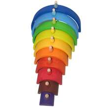 1 Set Montessori Wooden Rainbow Arch Building Blocks, Creative Stacking And Construction Toy For Children, Early Education Sensory Training Block Set - Multicolor - View 7