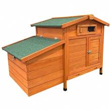 Raised Coop With Wooden Nesting Box, Protects Chickens From Predators And Is Easy To Clean - Gold - View 11
