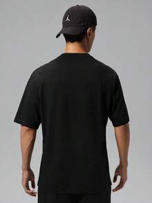 Jordan Men's AS POCKET SS CREW Short Sleeve Knit Collarless T-Shirt TIF3070-010 - Black - View 2