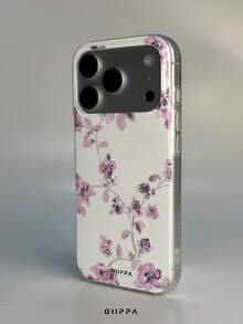 GIIPPA 1件小花卉圖案設計手機殼，適用於Phone 17 Pro Max，相容於Phone 16 Pro Max、15 Pro Max、14 Pro Max，韓系高端時尚趣味手機殼，相容於11/12/13/14/15/16 Pro Max Plus，優雅設計適合男女使用，聖誕節、情人節、復活節、婚禮季和生日送給女友的完美禮物！ - 粉色 - 查看 4