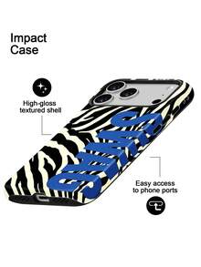 Koolife Zebra Stripe Phone Case Made Of TPU Material, Smooth And Hard Surface, Scratch-Resistant, Wear-Resistant, And Shock-Absorbing. This Product Is An Excellent Gift Choice, Suitable Compatible With Iphone 11, 12, 13, 14, 15, 16, 17/18 Series Models (Including Pro And Pro Max Versions). - Black and White - View 4