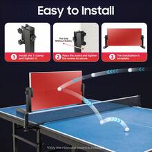Tischtennis Returnbrett Pro,Return Returnboard Tischtennis Rebound Board,für Home Gym Indoor Outdoor,360°-Winkelverstellung Robust und langlebig - Rot - Übersicht 11