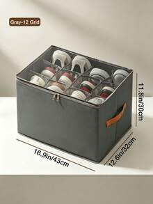 [Foldable Shoe Organizer] 1pc Foldable Oxford Fabric Shoe Organizer With Lid - Dustproof Storage Box For Shoes & Accessories, Versatile Closet Divider With 12 Grid Design And Dustproof Lid, Bedroom Organization Wardrobe Accessories Home Storage - Multicolor - View 15