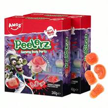 AMOS Halloween Peelerz Body Parts 240G Gummies Candy - Party Treats, Fun Snacks, Individually Wrapped Pieces(2 Box) - Body Parts-2pcs - View 8