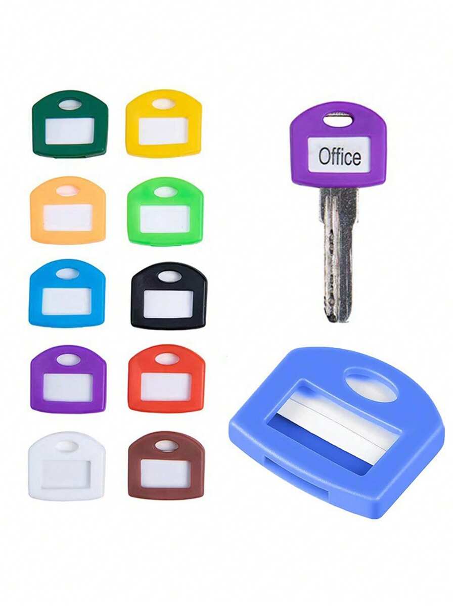 10/1pc Silicone Key Caps With Labels Keychains - Color Coded, Suitable For Home, Office, Residential Keys, Key Head Protection Covers, Identification Label System, Silicone Key Covers For Key Identification (Pendant Not Included) Colorful Key Covers Elastic Key Covers Silicone Key Covers For Key Identification - Multicolor - View 1