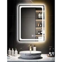 Espejo De Baño Led Tri Color Tira De Luz Defogging 50*70 - Negro - Ver 1