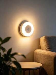 1/3pcs Touch Control Night Light LED Bedside Lamp, 3-Color Adjustable, Wireless Cabinet Light, Dimmable, Rechargeable, Magnetic Portable, Suitable For Hallway, Bedroom, Bathroom, Living Room, Dorm, Wardrobe, Bedside - White - View 6