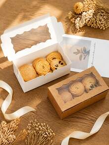 Square Box With Lid, White Gift Box With Weddings,Reusable, Parties, Valentine's Day,Birthday, Graduation Season Gift, Packaging Kitchen Supplies,Supermarket Restaurant Packaging Box - Multicolor - View 2