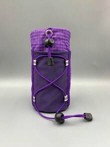 1pc Multifunctional Large Capacity Outdoor Water Bottle Extension Waist Bag With Drawstring And Cinch Cord, Secure Hook Design, Stable Hanging Without Shaking, Unisex, Retractable Hiking And Camping Travel Water Bottle Bag - Multicolor - View 13