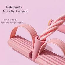 Foot Pedal Resistance Band Home Fitness Elastic Rope, Thickened Multi-Tube High Elasticity, Non-Slip Foam Handle & Foot Pedal, Abdominal Toning, Waist Slimming, Arm & Leg Workout, Home Yoga Shaping, Dorm Indoor Exercise, Unisex Multi-Function Abdominal & Leg Training Resistance Tool - Multicolor - View 3