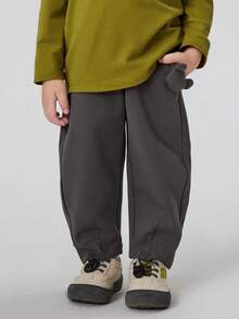 mini bala Boys & Girls Baby Soft Comfy Long Trousers, Anti‑Tight Belly Design, Fall - Iron Gray - View 1