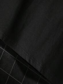 Men T-Shirt Crew Neck Print Everyday Basic Wear, 100% Cotton - 黑色 - 查看 5