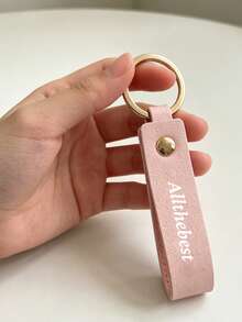 PU Leather Keychain Business Gift Leather Keychain For Men And Women Car Keychain Waist Wallet Keychain Bag Charm Creative Personalized Keychain Gift For Friends Family And Loved Ones - Multicolor - View 3