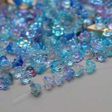 12mm 50pcs Mixed Color Blue AB Lily Of The Valley Jewelry Making DIY Accessories - 50pcs Lily Of the Valley Blue Series - View 4