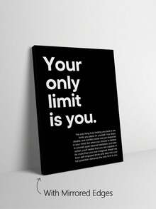 1件「Your Only Limit Is Yourself」勵志海報，現代極簡黑白畫布印畫，適合健身房、辦公室、客廳、臥室裝飾，自我限制信念牆面藝術替代款，高品質畫布牆飾 - 彩色 - 查看 3