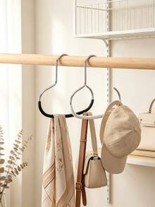 1 Set Hat Storage Rack Hooks, Multi-Layer Hanging Closet, Hat Organizer, Scarf & Clothing Storage Tool, Dust-Proof, Home Decor Room Decoration, Holiday Supplies Storage, Practical Back To School & Christmas Gift, Under Sink Cabinet Bathroom, Under Sink Storage Rack, Storage Rack, Closet Shelf System, Office Supplies & Accessories - Multicolor - View 10