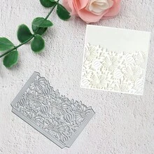 1pc Creative Floral Background Metal Cutting Template, Multi-Functional DIY Craft Tool, Suitable For Scrapbooking, Photo Albums, Greeting Cards And Home Decor, Ideal For Holiday Greetings And Handmade Crafts - Flower - View 4