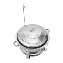 Gladney Round Stainless Steel Chafing Dish 7.5L Silver Buffet Warmer With Lid For Parties And Catering - Silver - View 5