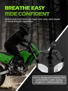 Steel Fuel Tank Cap For KX85/KX100/KLX110L/KX250F Dirt Bikes, Fits KX85 KX100 14-23/KX250 05-08 19-23/KLX110L 10-20/KX250F KX450F 06-18/KX450 19-23/KLX450R 08-15 - A - View 4