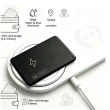 2026 Rechargeable Wireless Smart Ultra-Thin Card Tracker, For Finding My Items (IOS Only), Wallet Anti-Lost Tracker, Item Key Finder, Suitable For Luggage Tag, Passport, Laptop, Bags, GPS Back To School Gift - Black - View 1