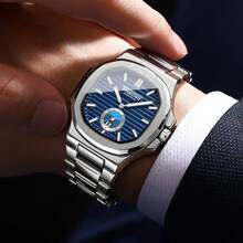 BINBOND 1pc Men's Fashion Luminous Pointer Scale Date Calendar Stainless Steel Band Quartz Watch, Suitable For Daily Life And Business, Birthday And Holiday Gift - Multicolor - View 2