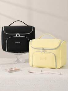 Large Capacity Travel Toiletry Bag, Durable Oxford Fabric Multi-Function Storage Bag With Handle And Hook, Portable Multi-Purpose, Detachable Compartments, Suitable For Cosmetics, Skincare, Lightweight Makeup Bag, Camera Bag, Digital Storage Box, Medicine Storage Box - Multicolor - View 8