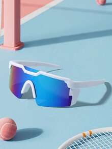 1PC Kids 6-12Y Rimless Fashion Glasses With Colorful Mirror Lens Decoration Lightweight PC Frame Windproof Sporty For Skiing Outdoor Sports Holiday - Multicolor - View 4