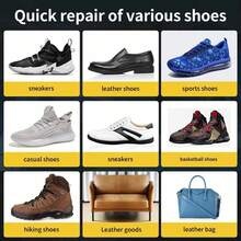 Pegamento profesional para reparación de zapatos, adhesivo transparente flexible de unión rápida, cemento impermeable lavable que no se endurece y sin residuos para zapatillas, cuero, lona, botas de goma, reparación de suela separada, talón agrietado y calzado del hogar - Pegamento mejorado para reparar calzado - Ver 5