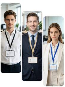 2/6 Sets Multicolor Aluminum Alloy ID Card Holders With Lanyards, Double-Sided Transparent Window Badge Holders, Suitable For Office Staff, Teachers, Nurses, Exhibitions, Back To School, Campus, Events, Detachable Lanyards - Multiple Specifications - View 11
