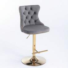 Barstools - Gray + Velvet + Foam - View 6