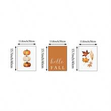 1/3pcs Fall Wall Art Decor Watercolor Pumpkin Maple Leaves Canvas Prints Hello Autumn Sign Vintage Cottagecore Unframed Poster Set For Living Room Dining Room Bedroom Aesthetic Office - Pattern 2 - View 7